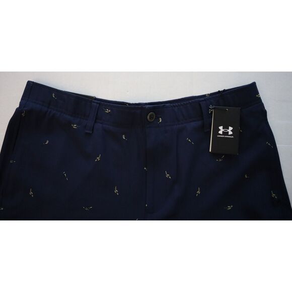 Under Armour 1377303 410 Men's Sz 38 Navy Blue UA Storm Golf Printed Shorts - Picture 3 of 10